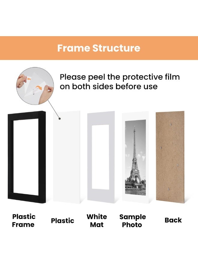 A4 Photo Picture Frame, Wood Black Certificate Frames Set Of  2-Pack - Image 5